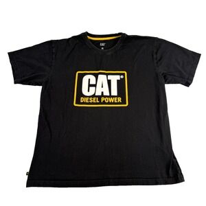 Cat Diesel Power Mens T Shirt Black Size XL Caterpillar Equipment & Engines